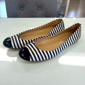 FLASH SALE!! Giuseppe Zanotti black and white striped flats